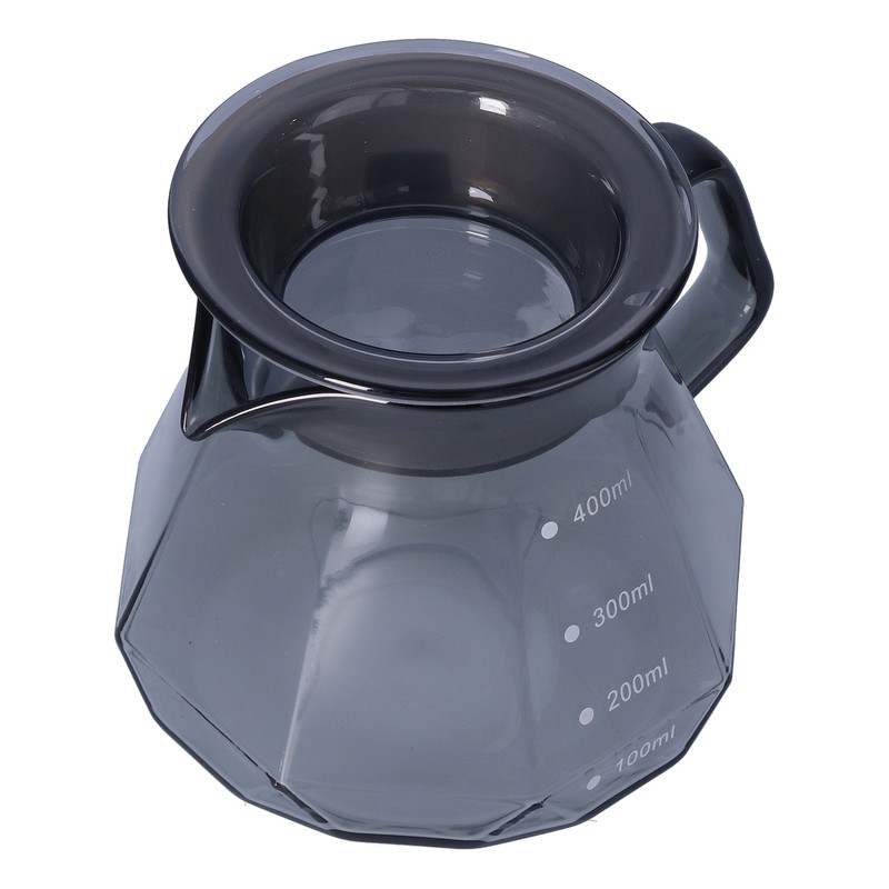 Coffee Kettle Heat Resistant Coffee Sharing Pot Transparent Black Glass
