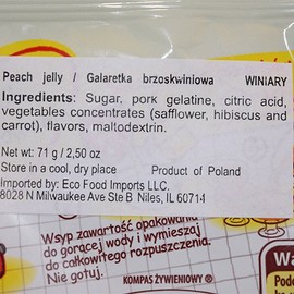 Winiary Galaretka Peach Flavored 75g (Pack of 5)