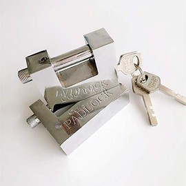 Vogueing Tool Stainless Padlock, Heavy Duty Padlock, Anti- Theft,100mm, Security Padlock with 3 Keys for Shipping Container, Warehouses, Garages, Lorries(1 Pcs)