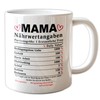 Mama Tasse Beste Mama geschenk Nährwertangaben zum Geburtstag Geburtstagsgeschenk mama
