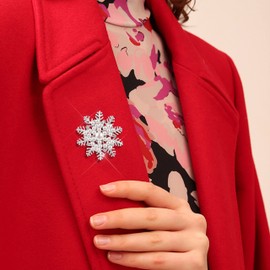 KristLand - Elegante broche para boda, diseño de flor de sol, diseño de copos de nieve, doble uso, Cristal, Cristales