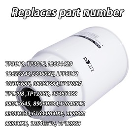 6PCS TP3018 12642623 Fuel Filter (white) Compatible with 6.6 Duramax Diesel Chevy Silverado/GMC Sierra 2500HD 2001-2016 3500HD 2007-2016 Express/Savana 2500 3500 4500 2012-2016 Diesel Engine