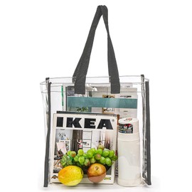 DFsucces Pool Bag, Plastic Bag, Clear Bag, Large Capacity, Waterproof, For Beach Bathing, Handbag, Toiletry Bag, Transparent, Shoulder Bag, PVC Cosmetics/Cosmetics, Spa Bag, For Work, Travel, Storage