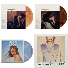 Midnights (X) (Blood Moon LP Vinyl) & Midnights (X) (Mahogany Color LP Vinyl) & 1989 (Taylor's Version) (2LP/Crystal Skies Blue Vinyl) & 1989
