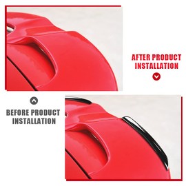 KUNGKIC Pack of 2 ABS Rear Wing Trim Spoiler Extension Lip Fins Decorative Stickers Compatible with Mini Cooper F55 F56 S/JCW 2014-2022 Accessories, Cool Exterior Decoration, Sporty Style (Black)