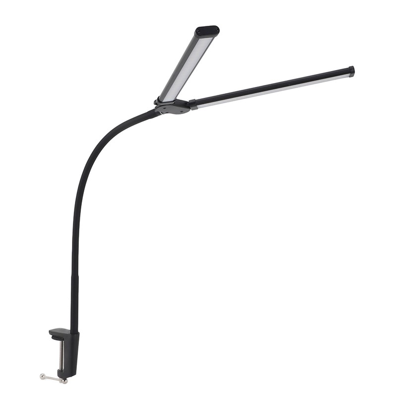Double Head LED Desk Lamp 3 Colors Stepless Dimmable Flexible