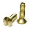 Brass Slotted Oval Head Machine Screws - #6-32 x 1/2"