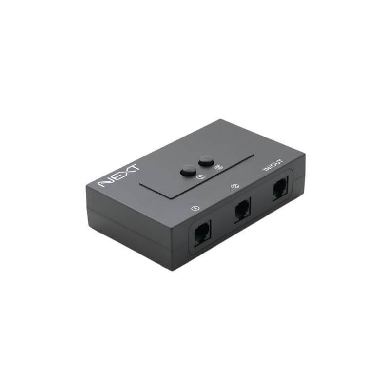 GENETIVE RJ12/RJ11 Telephone Line Selector Switch | In/Out Compatible, One-Touch