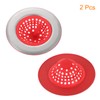 uxcell Silicone Sink Strainer, 2Pcs Kitchen Sink Drain Strainer Stopper