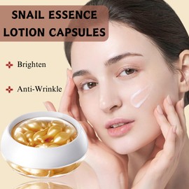 Snail Face Serum Capsules, Snail Mucin Serum for Brightening & Firming, Moisturiser Face Women, Dark Spot Remover for Face, Serum Face Care, Friendly to All Skin Types, 30 Capsules