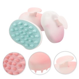 TOVINANNA 3pcs Shower Scalp Massager Hair Exfoliate Scrub for Scalp Portable Shampoo Brush Head Scrubber for Washing Hair Small Hair Scrubber Hair Wash Comb Scalp Scrubber for Dandruff Tpe