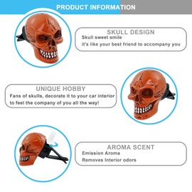 Bashineng Skull Car Air Fresheners Cute Cool Funny Air Conditioning Vent Perfume Diffuser Decoration Interior Car Accessories 2 pcs