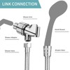 Chrome Shower Head Holder & Mount, Stainless Steel Hose, Handheld