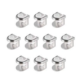 sourcing map Glass Shelf Support Zinc Alloy Glass Clamp Clip Type 03 for 5-8 mm 22 x 14 x 14 mm Pack of 10