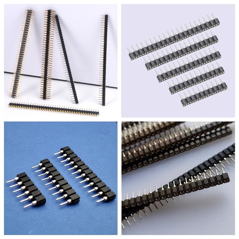 RuiChy Round Female Pin Header Kit, 10 Pack 2.54mm 40Pin