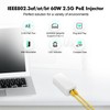 2.5 Gigabit PoE Injector 60W, Supports IEEE 802.3af/at/bt, YuLinca White