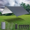 Hammock Rain Fly Tent Tarp,GINTOGE Multifunctional Waterproof Camping Shelter, 300cm