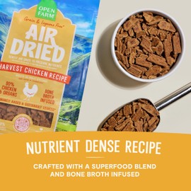 Open Farm Air Dried, Grain & Legume Free Dog Food Infused with Bone Broth, Harvest Chicken Recipe, 2lb Bag