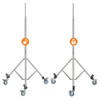 Alluneitter 3-Pack Professional Swivel Caster Brake locking casters Metal Wheel