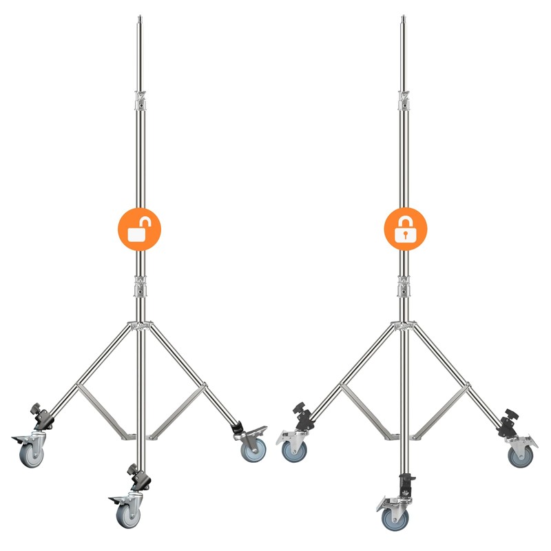 Alluneitter 3-Pack Professional Swivel Caster Brake locking casters Metal Wheel