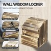 Flexzion Wooden Lockable Suggestion Box with Key Lock Lid, Wall