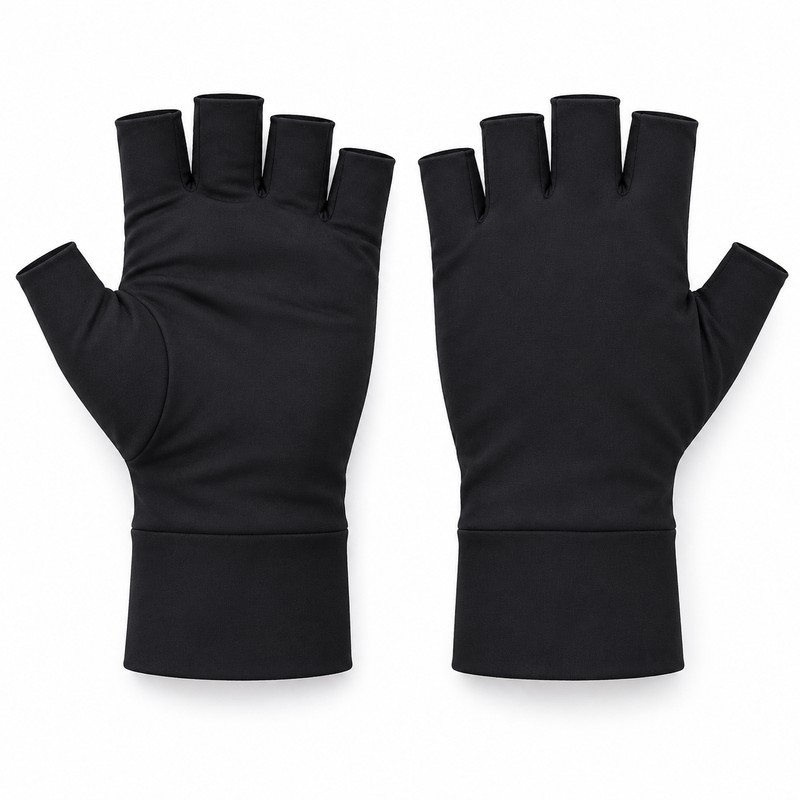 2-Pack Fingerless Compression Glove Pairs with Magnetic Dot Design, Unisex
