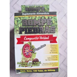 LA FUERZA DE LA SALUD Rompe Piedras 100% Natural Extracto de Plantas 100 Tabs.