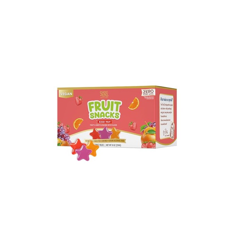 ChocZero Fruit Snacks – No Added Sugar, Keto Friendly, High