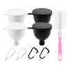4-Piece Protein Powder Funnel Set with Cleaning Brush & Carabiners