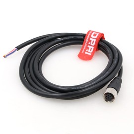 DRRI M12 8-Pin Female Sensor Plug to Fly Line Waterproof Electrical Shielding Cable for Automation Applications (M12 8P Female)