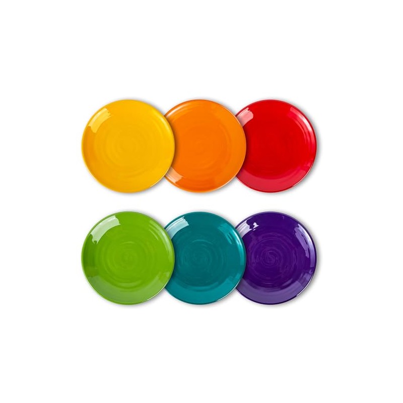 ZAINCA Melamine Dinner Plates, Round Plates,Shatter Resistant, 11 inch, set
