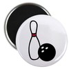 CafePress Bowling Ball Pin Magnets 2.25" Magnet (100 pack)
