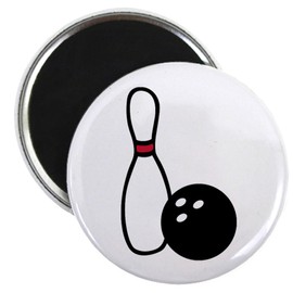 CafePress Bowling Ball Pin Magnets 2.25" Magnet (100 pack)