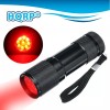 HQRP Red Light LED Black Flashlight for Astronomy & Aviation