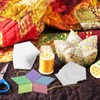 300pcs Paper Piecing Shapes Quilting Templates, 5# Diamond Pattern, Easy-to-Use