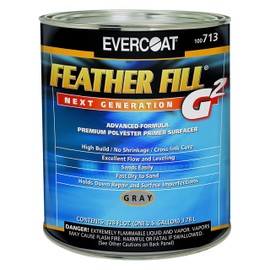 Evercoat Feather Fill G2 Premium Polyester Primer Surfacer for Fiberglass, SMC & More - 128 Fl Oz - Gray