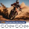 2 Set of Quad Engine Stator Side Cover Caps Aluminum