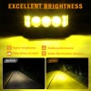 AUXBEAM 5" LED Light Bar Pods Offroad Driving Fog Amber