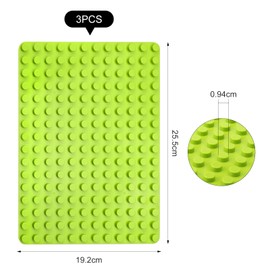 DAWRIS 4 Stück Games Building Block Base Plates Compatible with All Major Brands 25.5 x 19CM
