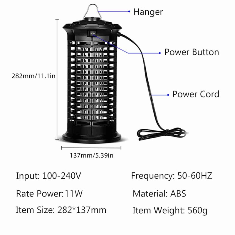 Electric Bug Zapper Mosquito Killer Bug Fly Insect Attractant Trap
