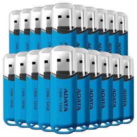 PSA COMPUTO Y PAPELERIA Kit DE 20 MEMORIAS USB (AC906-32G-RWB) es la Nueva Unidad Flash USB ADATA de la Familia de la Serie Clásica con Bordes Redondeados y un Acabado con Brillo