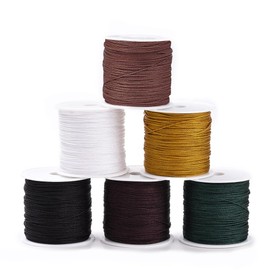 PH PandaHall 294 Yards 0.8mm Nylon String for Bracelets, 6 Colors Beading Cord Chinese Knotting Cord Bracelet String Thread Braided Lift Shade Cord for Jewelry Making Kumihimo Wrapping Supplies