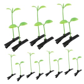 PACKOVE 40pcs Bean Sprout Hair Clips for Decorative Hair Barrettes Adorable Plant Shaped Hairpins for Party and Daily Use