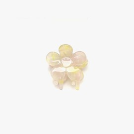 QinGoo Mini Small Hair Clip Acetate Hair Claw Hair Accessory Strong Cute Women's Korean 1 Piece (1.3 x 1.2 inches (3.3 x 3 cm), Yellow)
