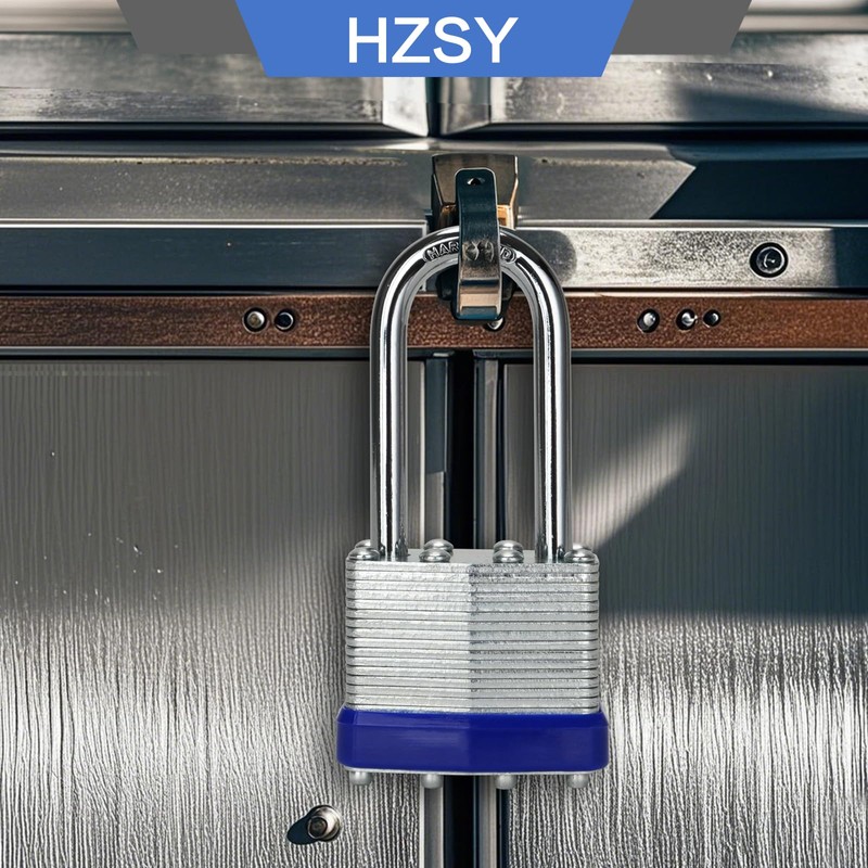 Padlocks Keyed Alike Key Lock, 6 Pack Laminated Steel Keyed