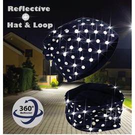 Heckbo 360° Reflector Children's Hat & Loop Scarf Set, Many Designs, 2–8 Years, 95% Cotton, Soft & Easy-Care Stretch Material, for Boys, Girls, Beanie for Spring, Summer, Autumn, Winter, dots