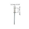 (Pack of 600) Blind Rivets 3.2 x 10 mm, Dome
