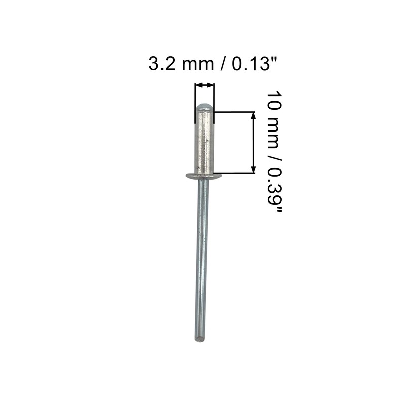 (Pack of 600) Blind Rivets 3.2 x 10 mm, Dome