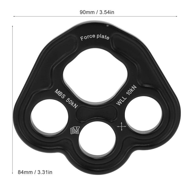 Ongwan 50kN Aluminum 3 Hole Rescue Aerial Work Climbing Rock