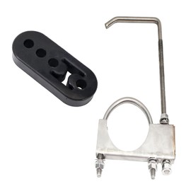 1PCS 4 Holes Exhaust Rubber Hanger, 1PCS 3" Exhaust Clamp with Hanger,Automotive Tools for Most Car Truck Exhaust Systems (1PcsRubber Hanger and1Pcs 3.0 Inch)